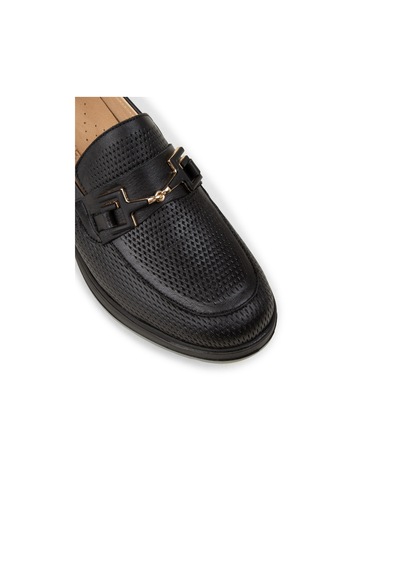 Deery Kadın Hakiki Deri Siyah Dolgu Topuk Loafer - N0277zsyhc01