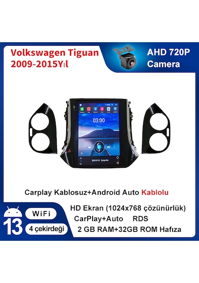Volkswagen Tiguan 2009-2015y 2gb Ram 32gb Rom Multimedya Carplay 9.7''
