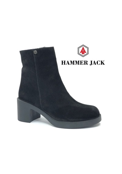 Hammer Jack 830-9941-z Judy Hakiki Deri Topuklu Kadın Bot Siyah