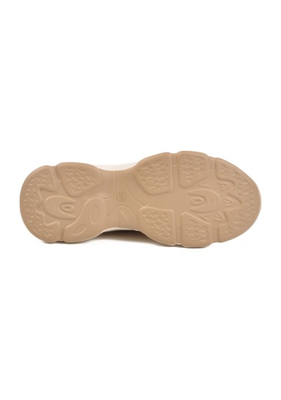 Krem Hafif Triko Örme Anatomik Kadın Sneaker B064 Z Krem