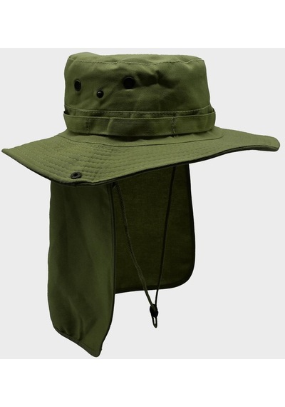 Külah Outdoor Uv Güneş Koruyucu Şapka Haki Lejyoner Safari Şapkası - Haki