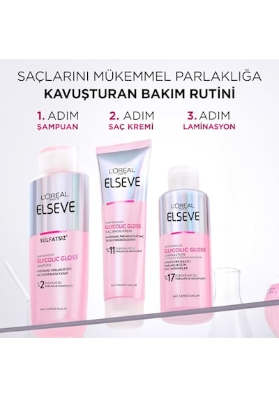 L'oreal Paris Elseve Glycolic Gloss Mükemmel Parlaklık İçin Pürüzsüzleştirici Saç Kremi 150 Ml