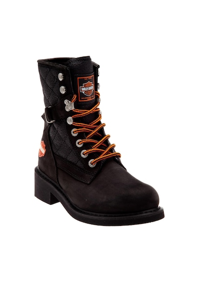 Harley Davidson New Worker Black Nubuk Kadın Bot Siyah