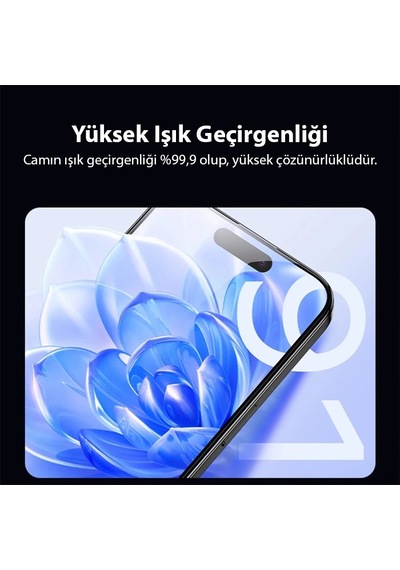 Ally Apple iPhone Uyumlu 15 Pro Full Hd Kırılmaz Cam Ekran Koruyucu- 5775
