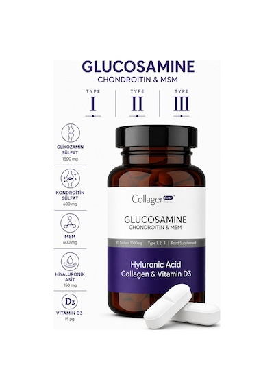 Collagen Forte Platinum Glucosamine Chondroitin Msm Collagen Tip 1-2-3 90 Tablet