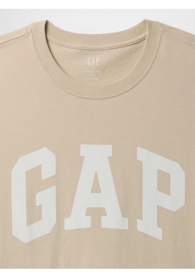 Gap 856659023 V-everyday Soft Basic Logo T Erkek Tişört Bej
