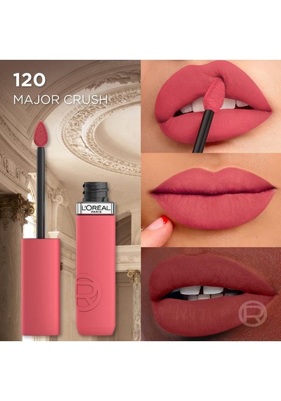 Infaillible Matte Resistance Likit Mat Ruj - 120 Major Crush Hyaluronik Asit, Yoğun Renk, Uzun Ömürlü Mat Formül, Aktarma Ve Lekeye Dayanıklı Belirtilmemiş