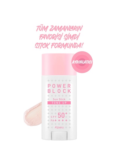 Ton Eşitleyici Aydınlatıcı Stick Güneş Koruyucu A'pıeu Power Block Tone Up Sunstick Spf50+/pa++++ Diğer