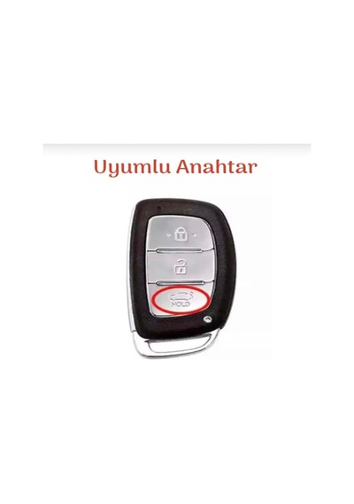 Lüx Hyundai Tucson Elentra Bayon Anahtarsız Çalıştırma Nano Anahtar Kılıfı Gri Gold Renk