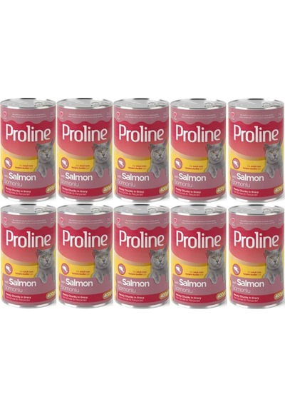 Pro Line Somonlu Yetişkin Kedi Konservesi 10 x 400 G