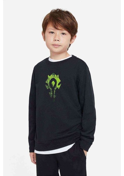 Tshirthane Horde Logo Baskılı Unisex Çocuk Siyah Sweatshirt (534638476) Siyah