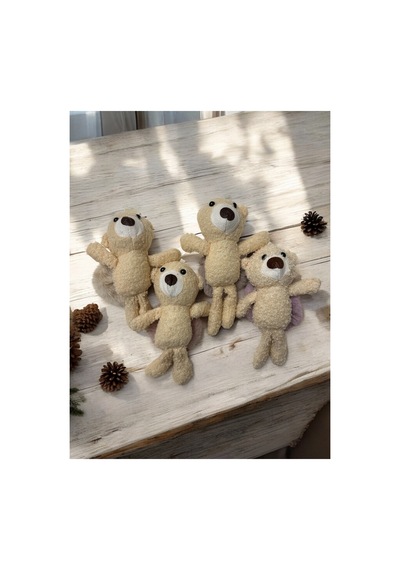 Ayıcıklı Peluş Lastik Simit Toka Krem - 673862609 Krem