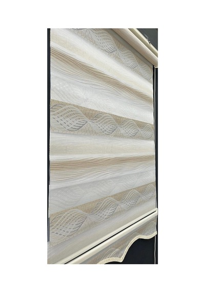 Sütlü Kahve Damask Desenli Zebra Stor Perde Kahve - 502884572 Kahve