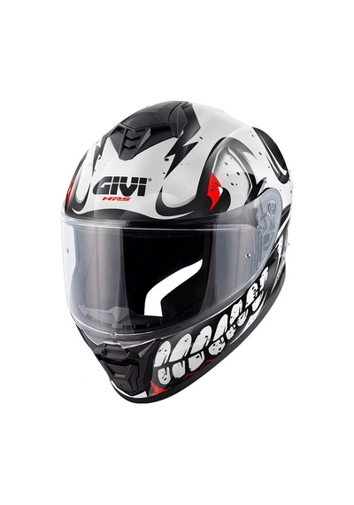 Gıvı 50.x Bones Kask Beyaz Kırmızı