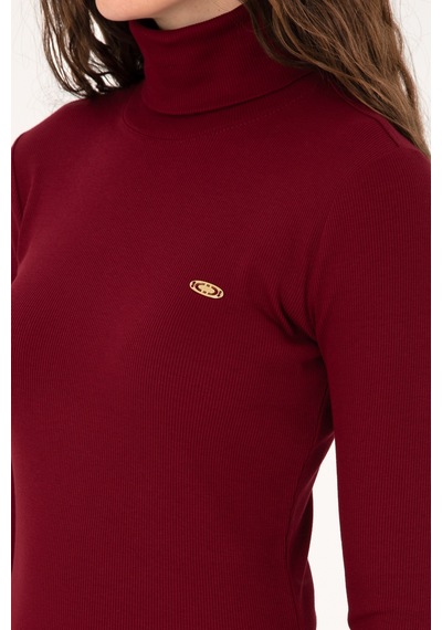 U.S. Polo Assn. Kadın Bordo Balıkçı Yaka Sweatshırt 50313430-VR014 U.S. Polo Assn. Kadın Bordo Balıkçı Yaka Sweatshırt 50313430-VR014