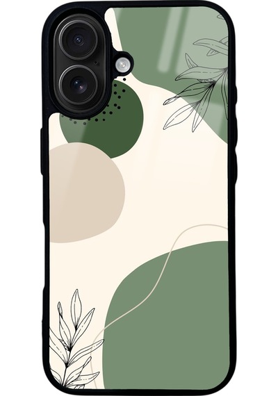 Apple Uyumlu iPhone 16 Modern Pastoral Tasarımlı Glossy Telefon Kılıfı Çok Renkli