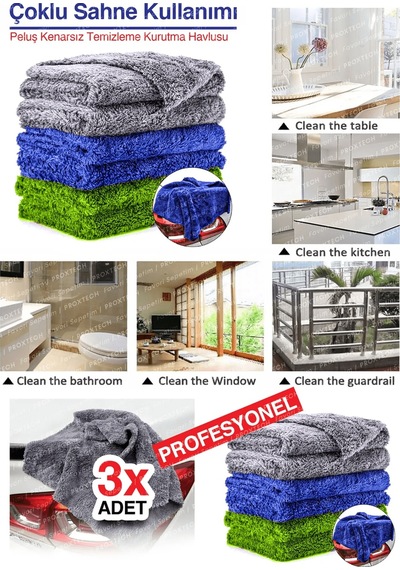 PROXTECH Profesyonel Mikrofiber Kalın Büyük Boy