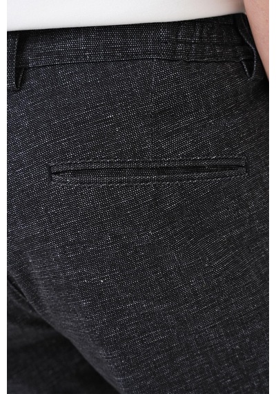Efor Comfort Fit Kırçıllı Beli Lastikli Siyah Jogger Pantolon P 1176 Siyah