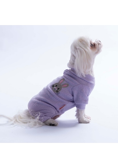Lila Lavender Bunny Köpek Tulumu Köpek Kıyafeti Kedi Kıyafeti