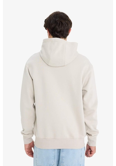 Defacto Regular Fit Kapüşonlu Cepli İçi Yumuşak Tüylü Basic Düz Sweatshirt X8283AZ24AUBG766 Bej