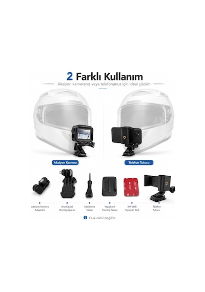 Motosiklet Kaskı Telefon Tutucu Ve Aksiyon Kamera Aparatı, Vidalı Tutucu, 360 Derece Ayarlanabilir Mafsal, 3m Vhb Montajlı Set,ınsta 360 Djı Gopro İle Uyumlu, Ksk1 Motosiklet Kaskı Telefon Tutucu Ve Aksiyon Kamera Aparatı, Vidalı Tutucu, 360 Derece Ayarlanabilir Mafsal, 3m Vhb Montajlı Set,ınsta 360 Djı Gopro İle Uyumlu, Ksk1
