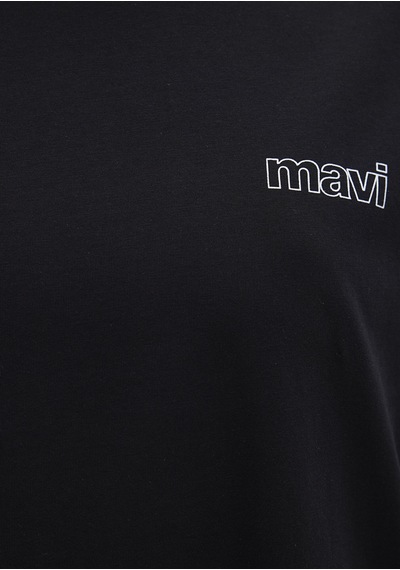 Mavi - Mavi Logo Baskılı Siyah Tişört 1611309-900 Siyah