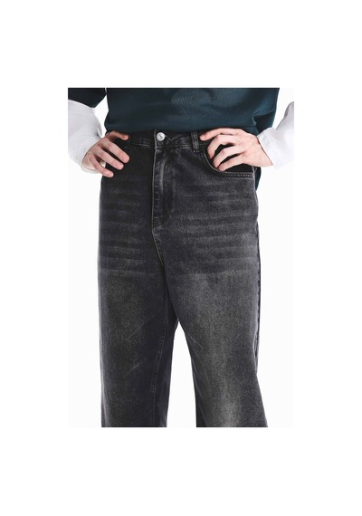 Defacto Baggy Fit Normal Bel Geniş Paça Jean Pantolon H2983ax26aunm40 Siyah-nm40