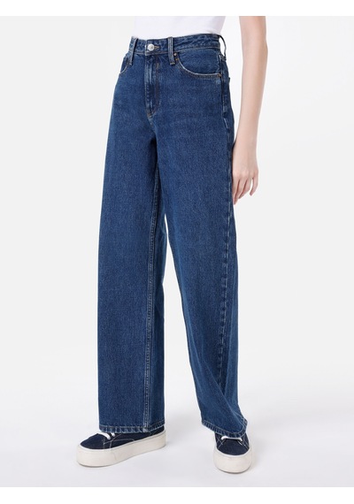 Colins 970 Berry Normal Kesim Yüksek Bel Geniş Paça Denım Kadın Pantolon Cl1067232 Mavi