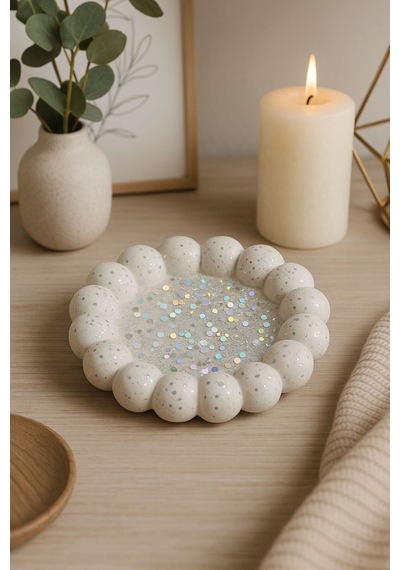 Parıltılı Bubble Sunumluk Pinterest Tabak Taş Tozu Kristal Düşler