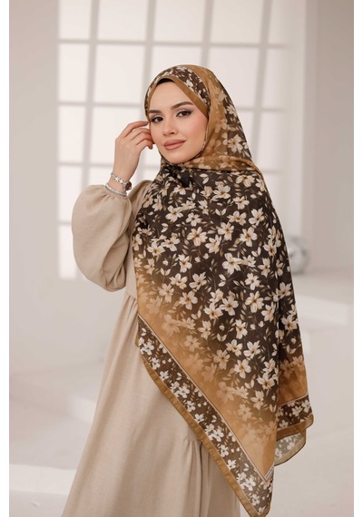 Mimiyum Flora Desen Soft Şal Bakır