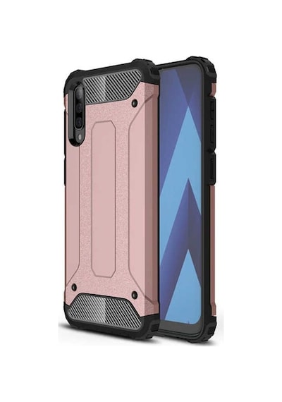 Kilifone - Samsung Uyumlu Galaxy A50 / A50s - Kılıf Çift Katman Zırh Tank Crash Military Kapak - Rose Gold