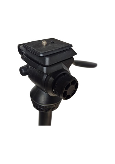 Ayex Kh-2028 Tripod Video Kafa Pan Tilt Head, 360 Dönebilen, Hızlı Bağlantı Plakalı, Metal Kollu