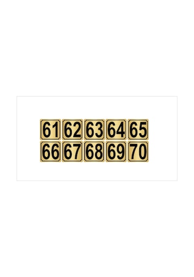 Metal Kapı,Masa,Dolap Numarası 10Cmx10Cm 10 Adet (61…70) (428976611)