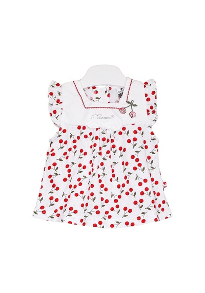S-Mall Caramell Bebek Takımı - 3 Lü - Tkk6173 - Cherry - Beyaz