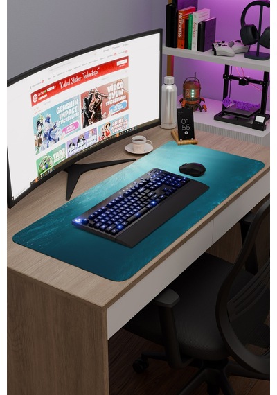 Sualtı Kaymaz Dikişli Kauçuk Oyuncu Mousepad V4 - 90x40 Xxl Gaming Mouse Pad Fare Altlığı