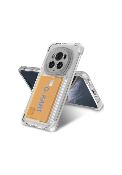 Mobilefix Honor Magic 6 Pro Kılıf Airbag Tasarımlı Şeffaf Kartlıklı G-kart Kapak - Şef Şeffaf