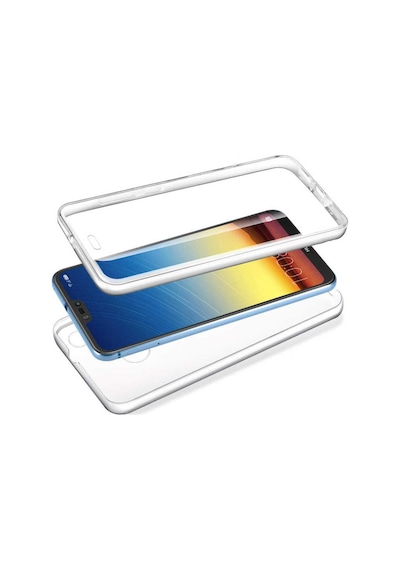 Huawei P Smart 2019 Kılıf 360 Tam Koruma Şeffaf Silikon Renksiz
