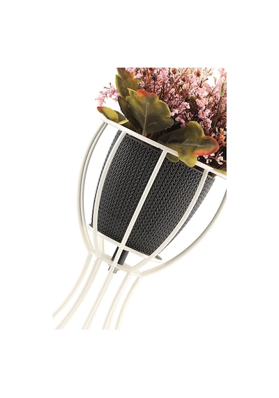 Anafor Saksılık Beyaz 25 Cm Siyah Saksı