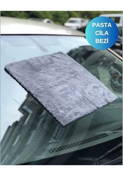 Araba Pasta Cila Bezi, Oto Cila Bezi 40x40 Cm İz Bırakmaz, Süper Parlaklık Sağlar 3 Adet Açık Indigo