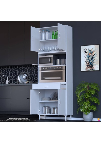 Modilayn Ece Fırın Bölmeli Kapaklı Çekmeceli Çok Amaçlı Dolap - Kahve Ve Mutfak Köşesi 70 Cm Beyaz Modilayn Ece Fırın Bölmeli Kapaklı Çekmeceli Çok Amaçlı Dolap - Kahve Ve Mutfak Köşesi 70 Cm Beyaz