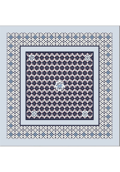 Deserto Fashion 2026 Avantgarde Serisi Çift Taraflı %100 İpek Twill Eşarp 90x90 Çok Renkli 09704177