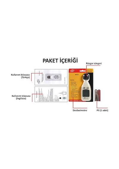 Benetech Ses Seviyesi Desibel Ölçer    Desibelmetre
