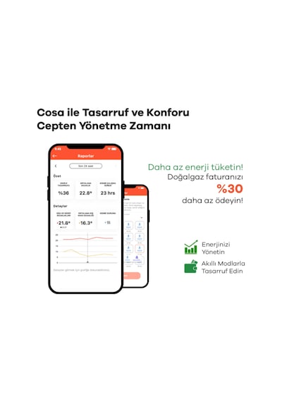 Cosa V5 Akıllı Kombi Kontrolü - Siyah Termostat