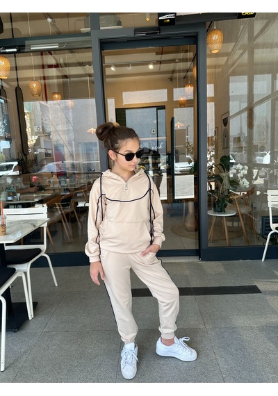 Erkek/kız Çocuk Düz Dalgıç Kumaş Eşofman Takımı