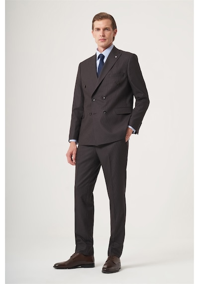 İmza Kahverengi-bej Kırlangıç Yaka Çizgili Kruvaze 6 Drop Slim Fit Tam Astar Esnek Takım Elbise 1001260284 Kahverengi - Bej İmza Kahverengi-bej Kırlangıç Yaka Çizgili Kruvaze 6 Drop Slim Fit Tam Astar Esnek Takım Elbise 1001260284 Kahverengi - Bej