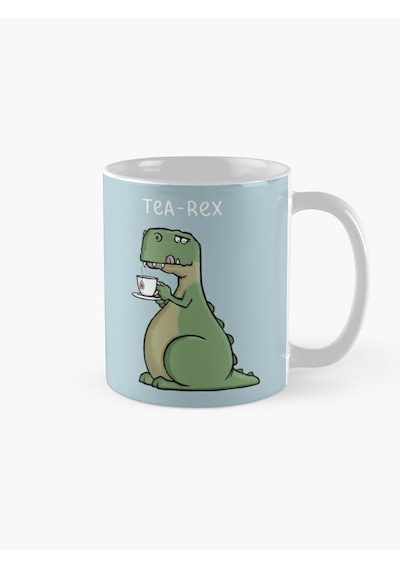 Hidz Tea Rex Baskılı Kahve Kupası Tip 3 Beyaz