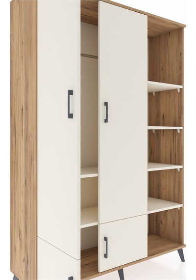 Hyperion Dolap 6 Raflı 4 Kapaklı Tek Askılı 132x44x195 Çam-aytaşı/aytaşı Aytası/aytası Hyperion Dolap 6 Raflı 4 Kapaklı Tek Askılı 132x44x195 Çam-aytaşı/aytaşı Aytası/aytası