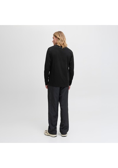 Jack & Jones Organic Erkek Siyah Uzun Kollu Tişört 12279538-b Siyah
