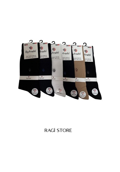 Ragi Store 6'lı Penye Dikişsiz Soket Erkek Çorap Çok Renkli