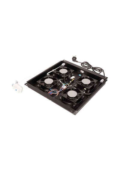 Lande 4 Fanlı Fan Modülü Termostatlı Siyah